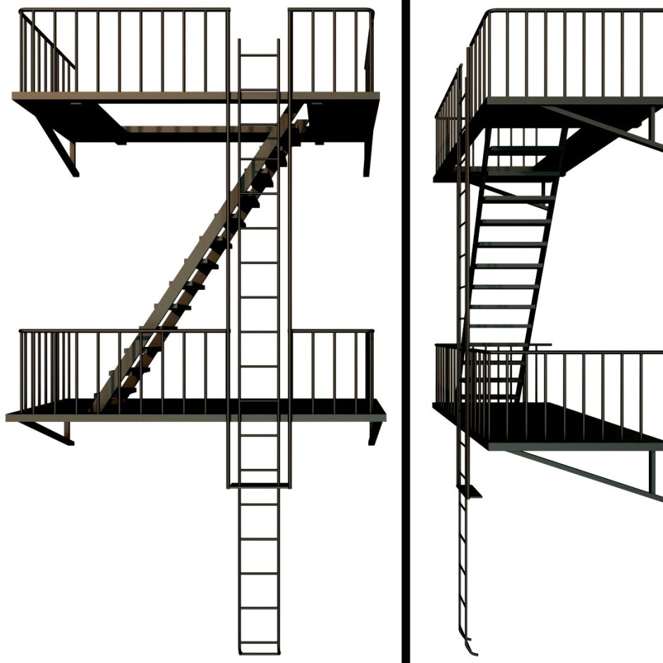 Моделька пожарной лестницы
