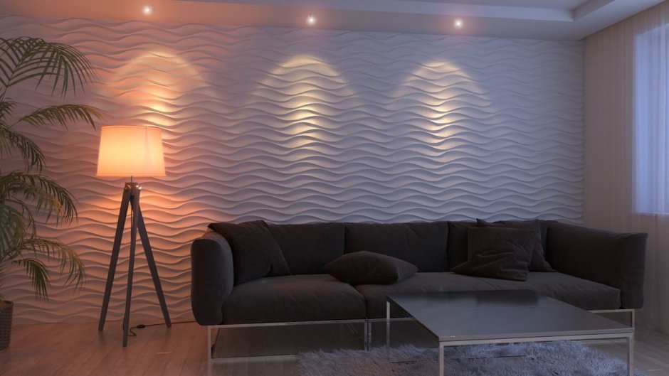 3d гипсовая панель "волна Атлантика"