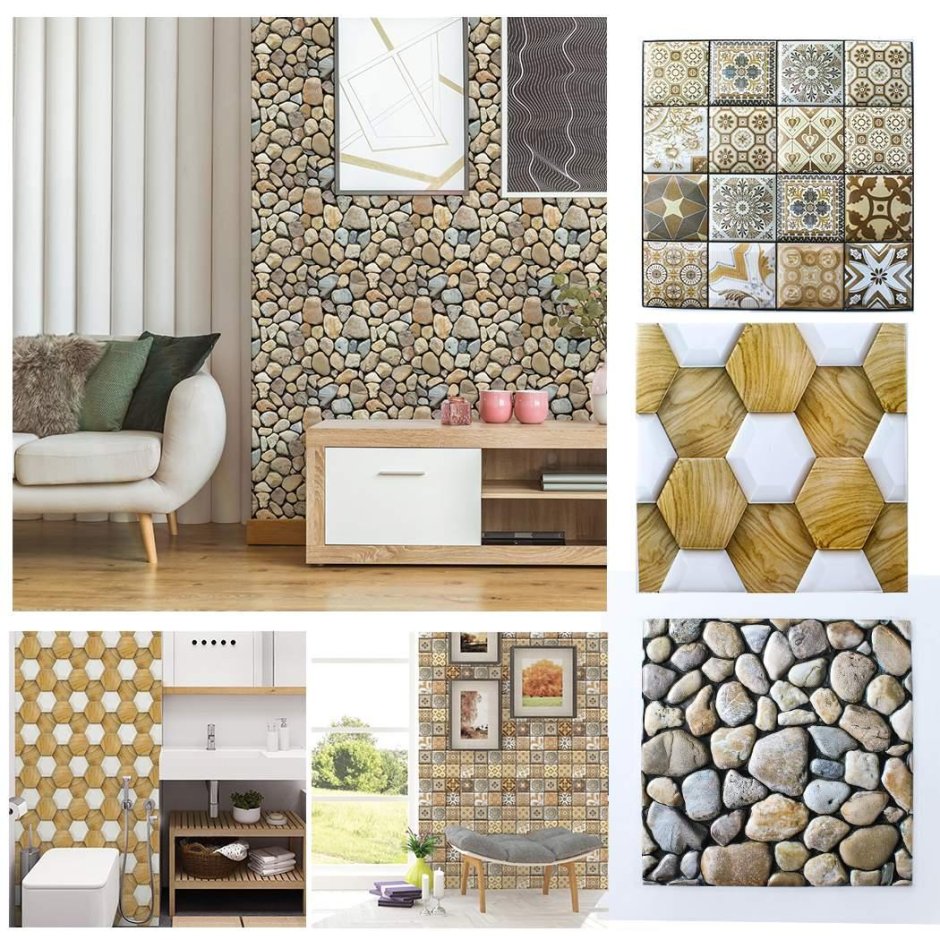 Самоклеющиеся стеновые панели для интерьера