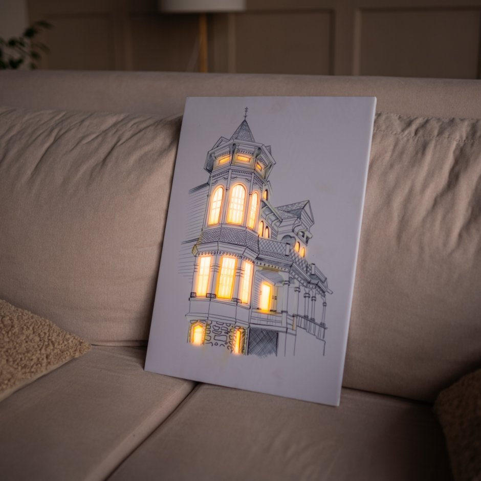 Неоновое панно на стену