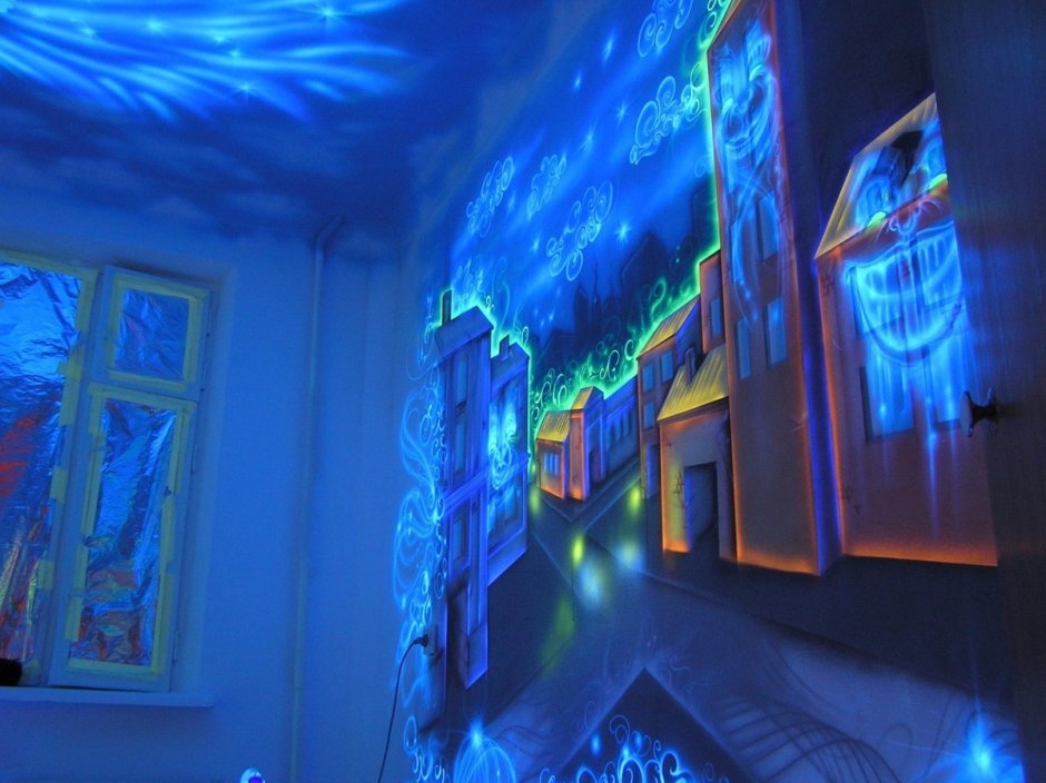 Картина с подсветкой на стену