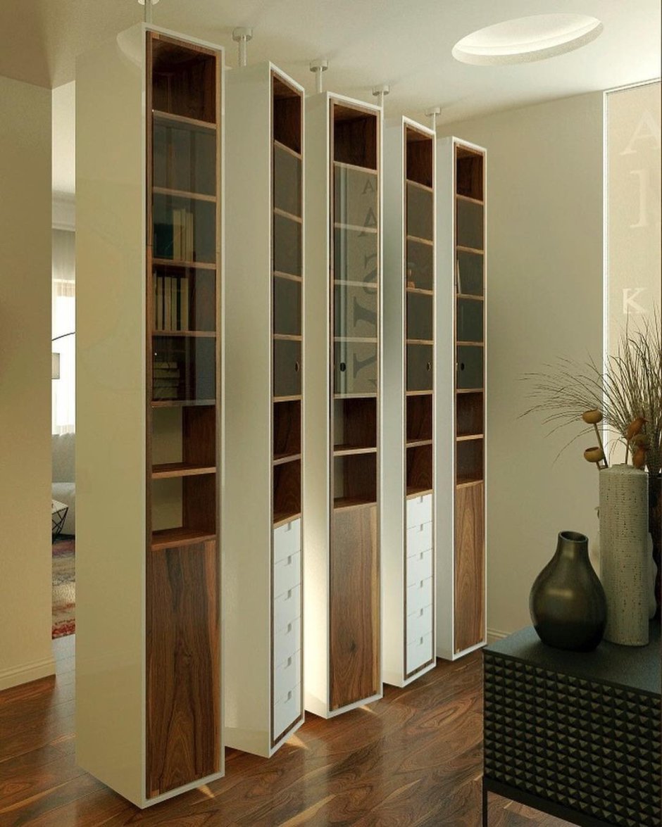 Зонирование комнаты шкафом