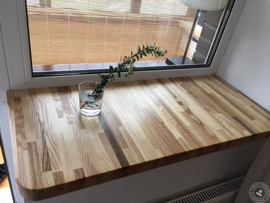 Подоконник дуб цельноламельный 40