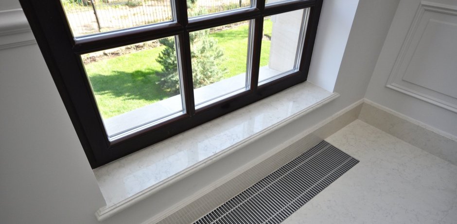 Подоконники откосы из мрамора Бьянко Каррара