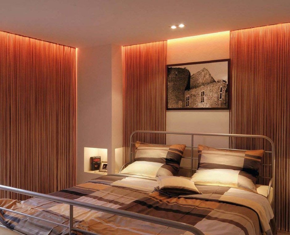 Освещение в маленькой спальне