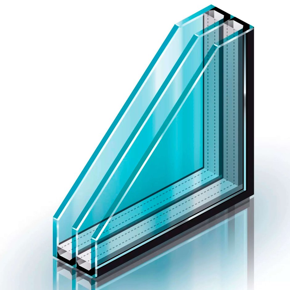 Стеклопакет однокамерный триплекс 500х875