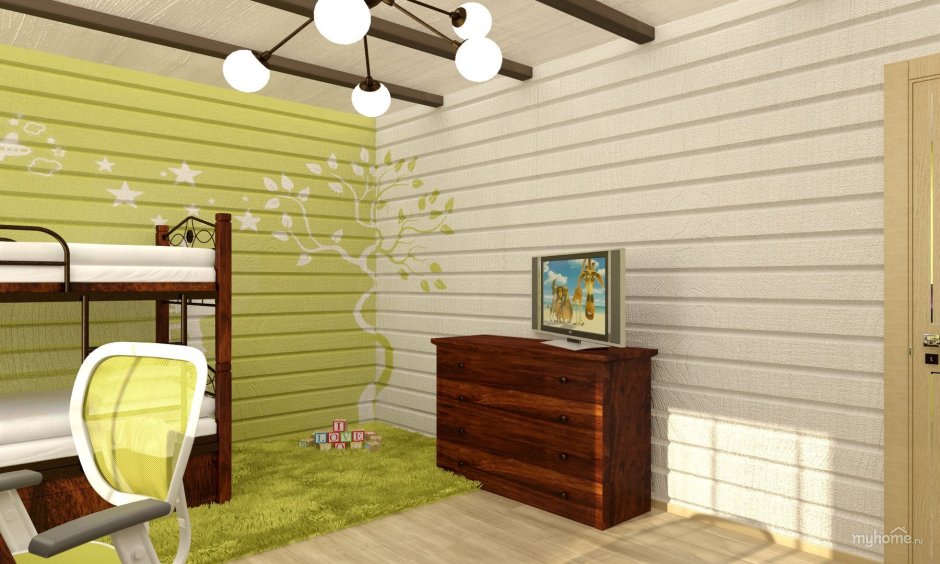 Отделка комнаты блок хаусом