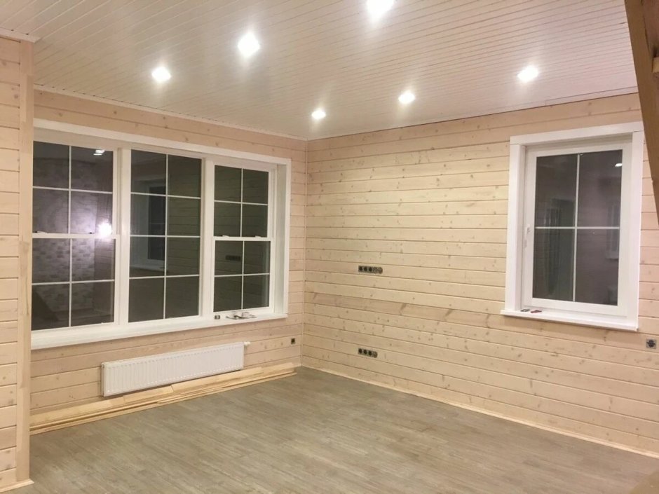 Деревянная стена горизонтальная