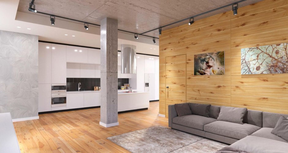 Имитация бруса в интерьере