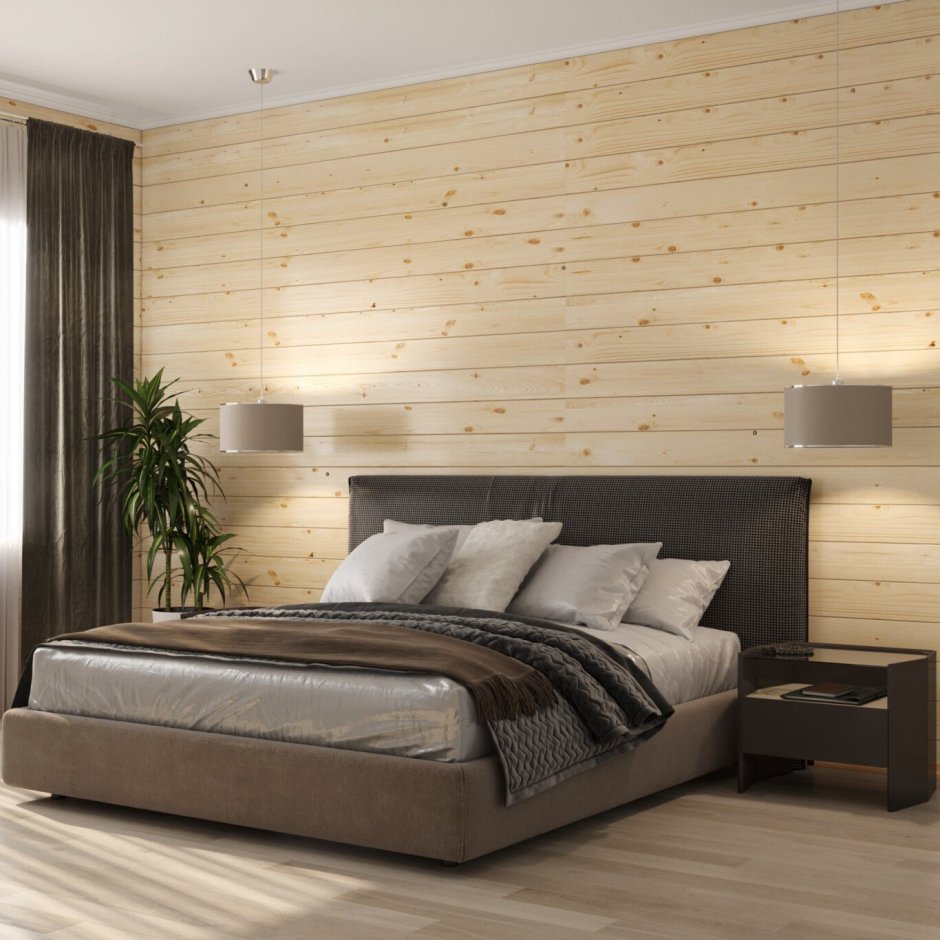 Брашированный блок Хаус в интерьере