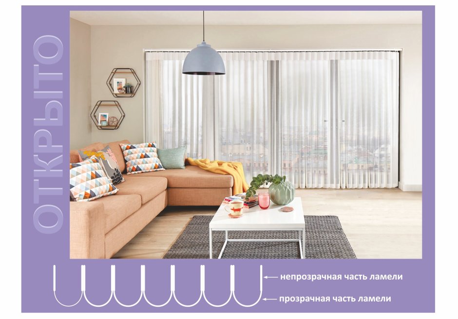 Тканевые вертикальные жалюзи система вальс