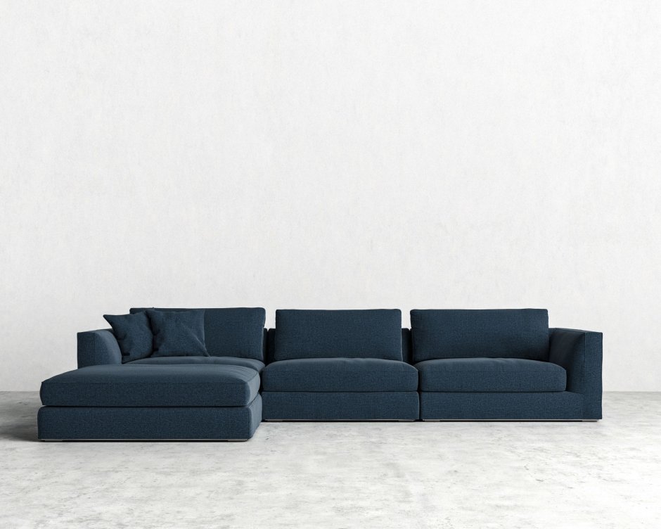 Диван темно синий современный