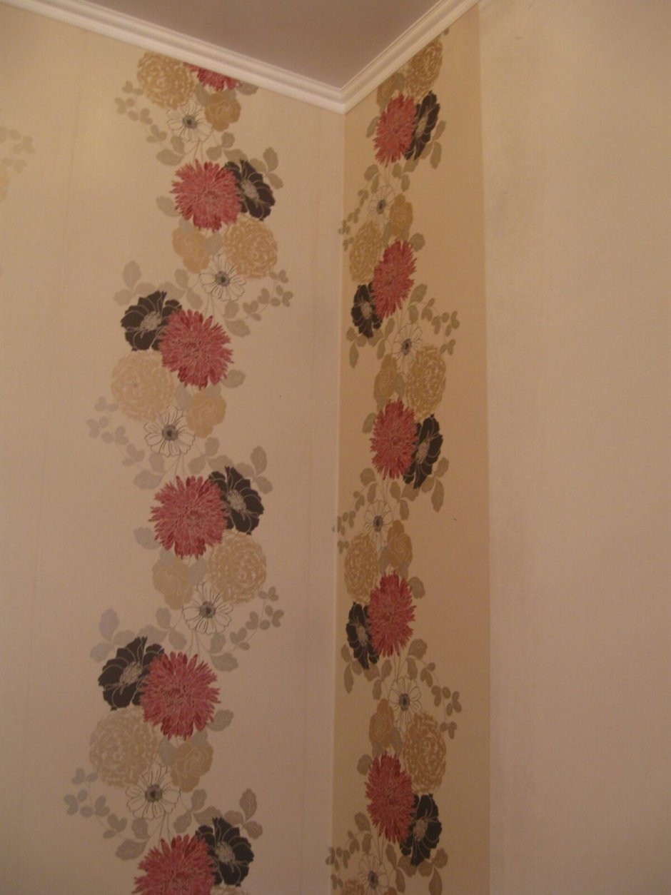 Поклейка обоев из остатков