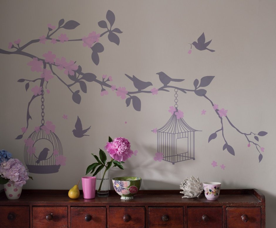 Украшение с помощью наклеек интерьера