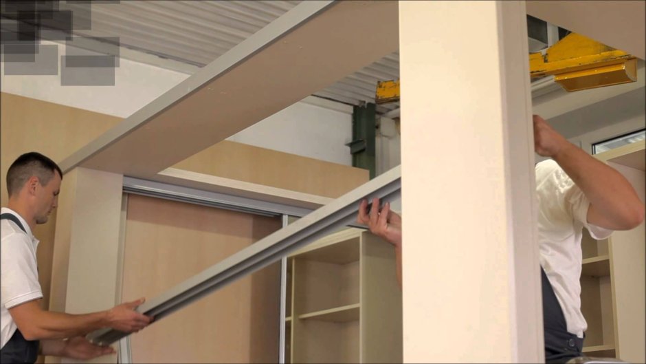 Встроенный шкаф купе монтаж