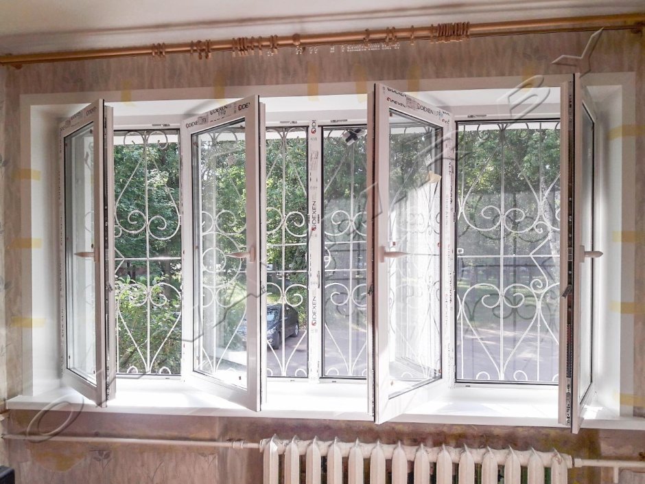 Четырехстворчатые окна