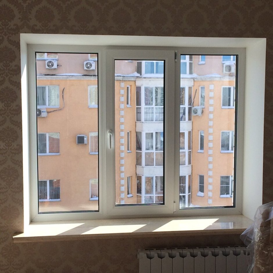 Окно ПВХ четырехстворчатое