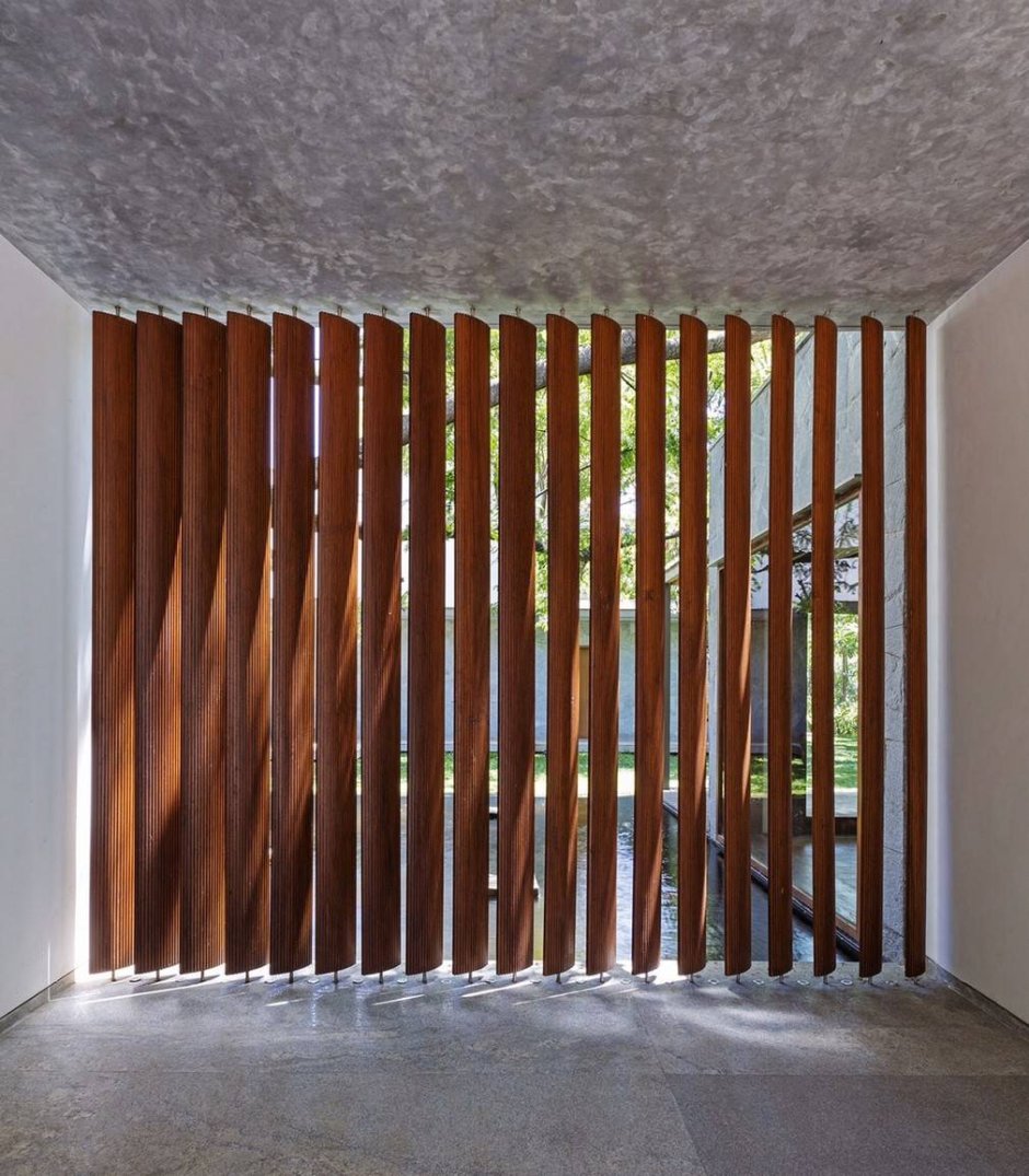 Деревянные жалюзи перегородки