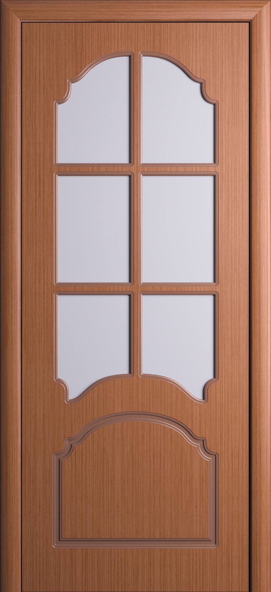 Двери межкомнатные Ампир орех 1900-600со стеклянными вставками