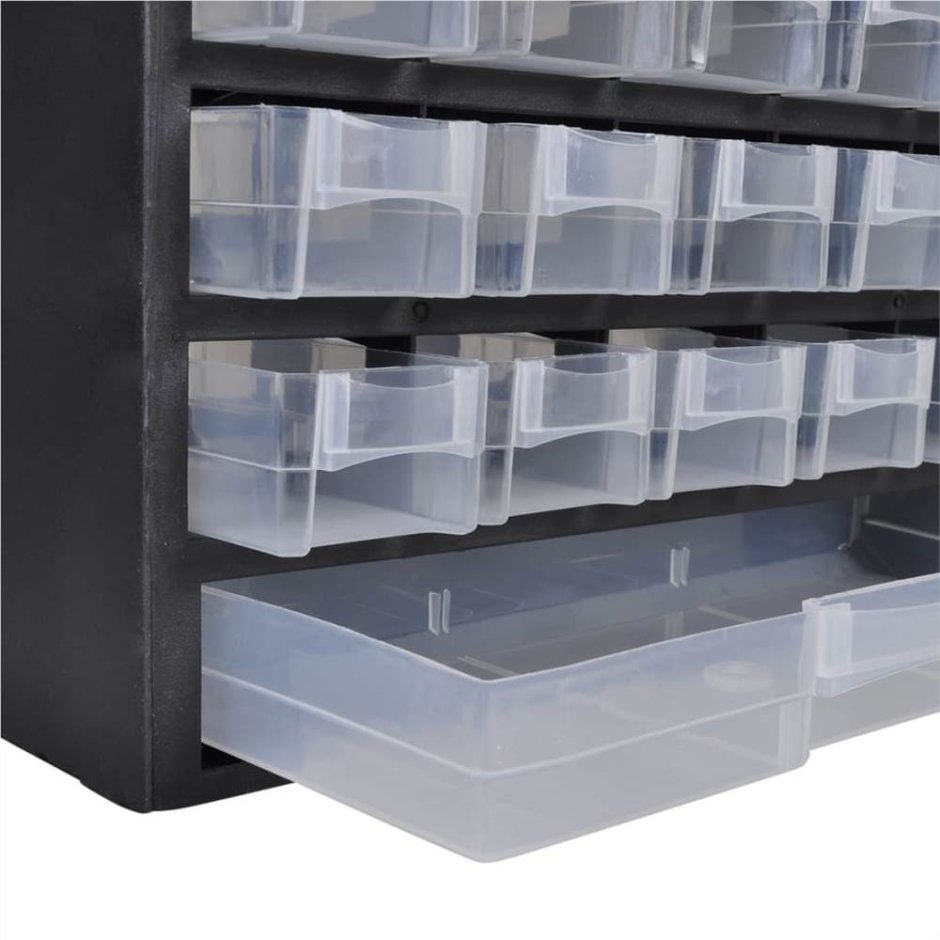 Ящик для склада с выдвижными лотками Plastic Drawer 90x110x160 2 лотка