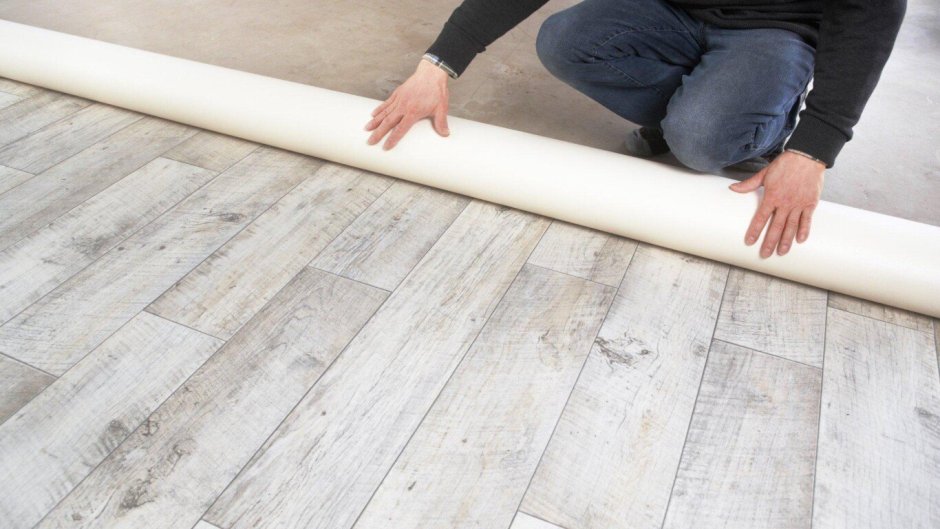 Настил линолеума