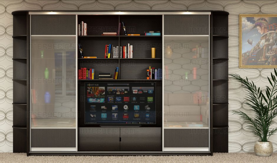 Шкаф купе с телевизором