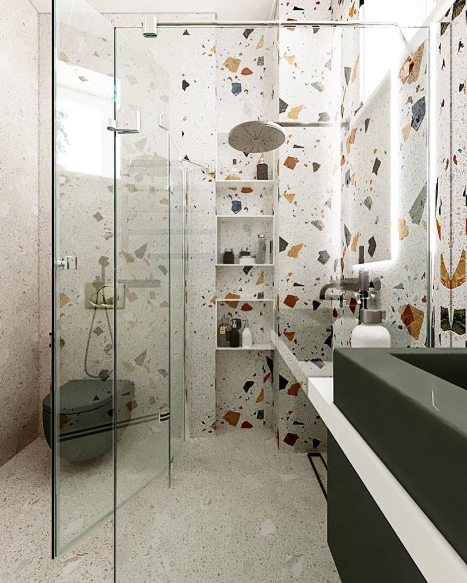 Плитка с цветными пятнами