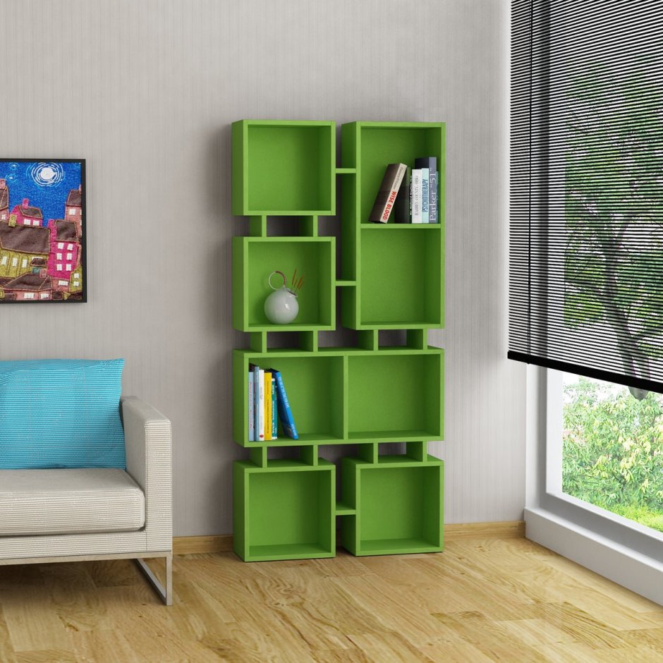 Книжный шкаф зеленый. Книжные полки зеленые. Книжный шкаф зеленого цвета. Полка Мемфис.