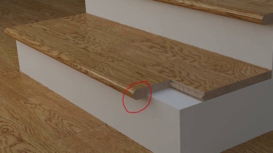 Обделываем ступени лестницы ламинатом