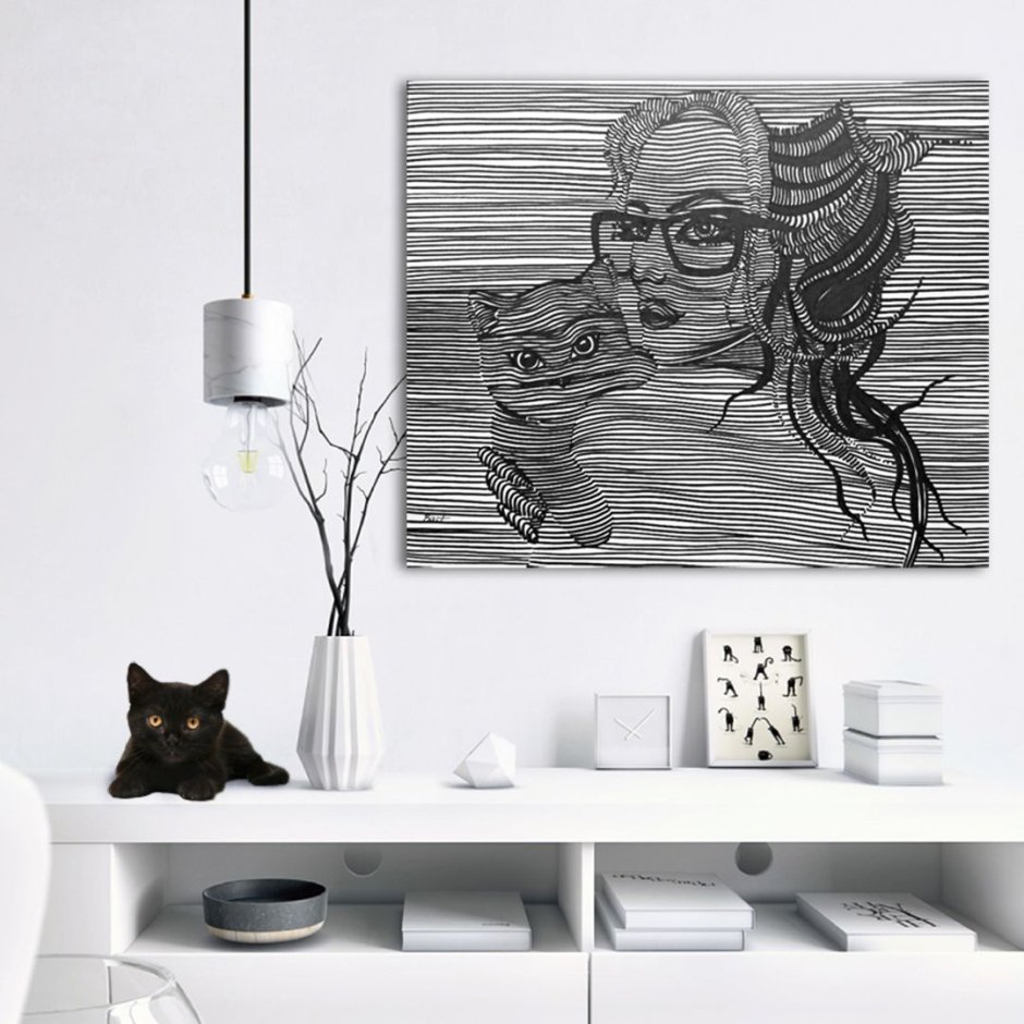 Картины черно белые для интерьера