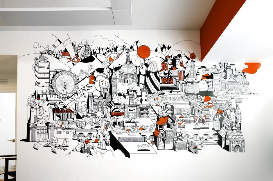 Стили рисования на стенах