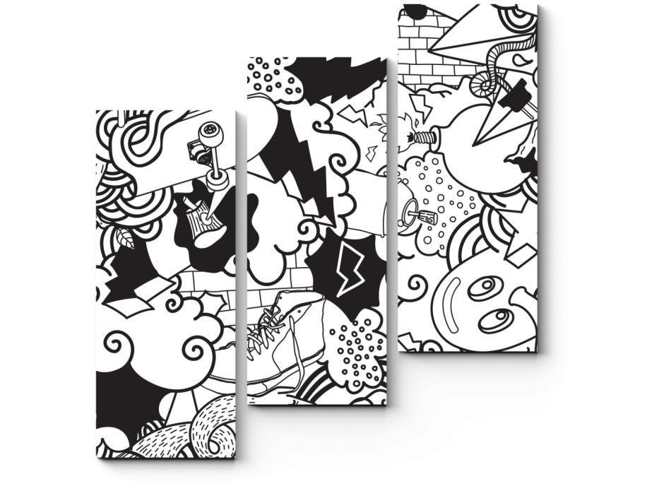 Чёрно-белая Графика для интерьера