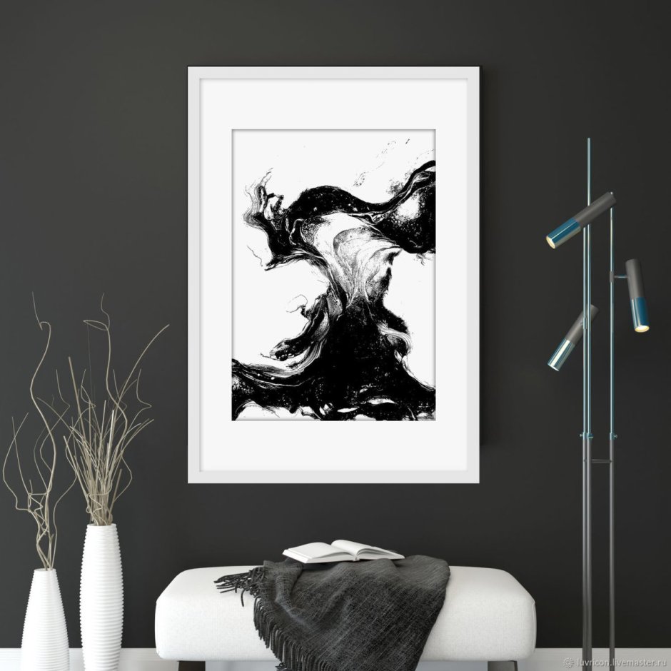 Черно белая графика для интерьера