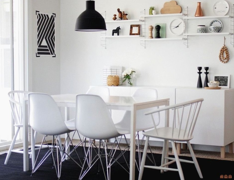 Обеденный стол из бетона