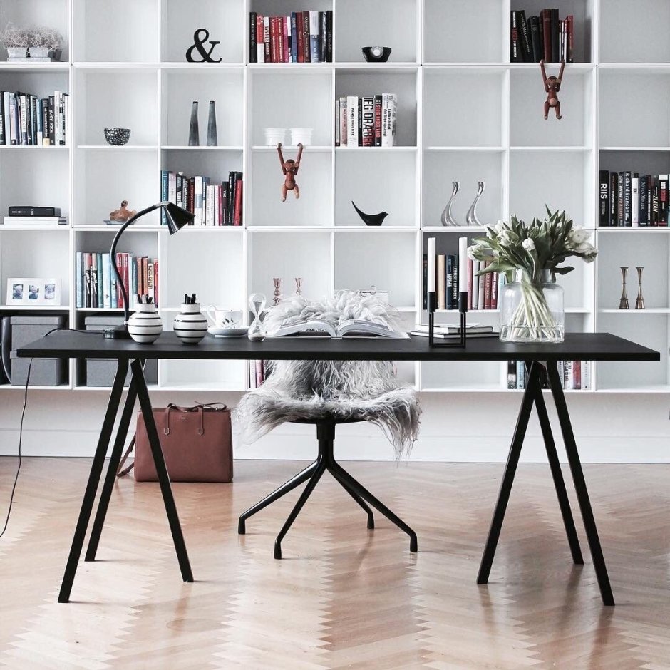 Черно белый интерьер икеа