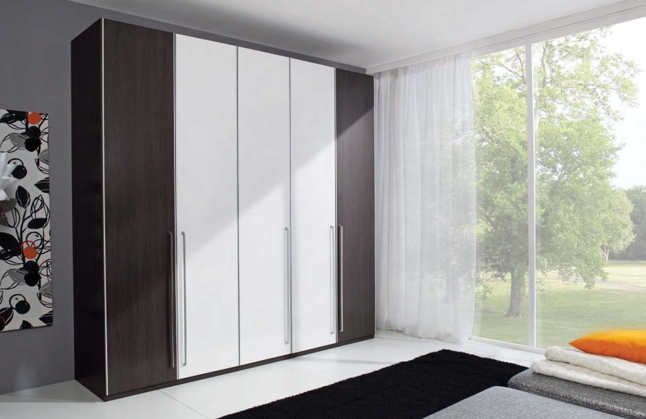 Шкаф купе с сервантом для гостиной