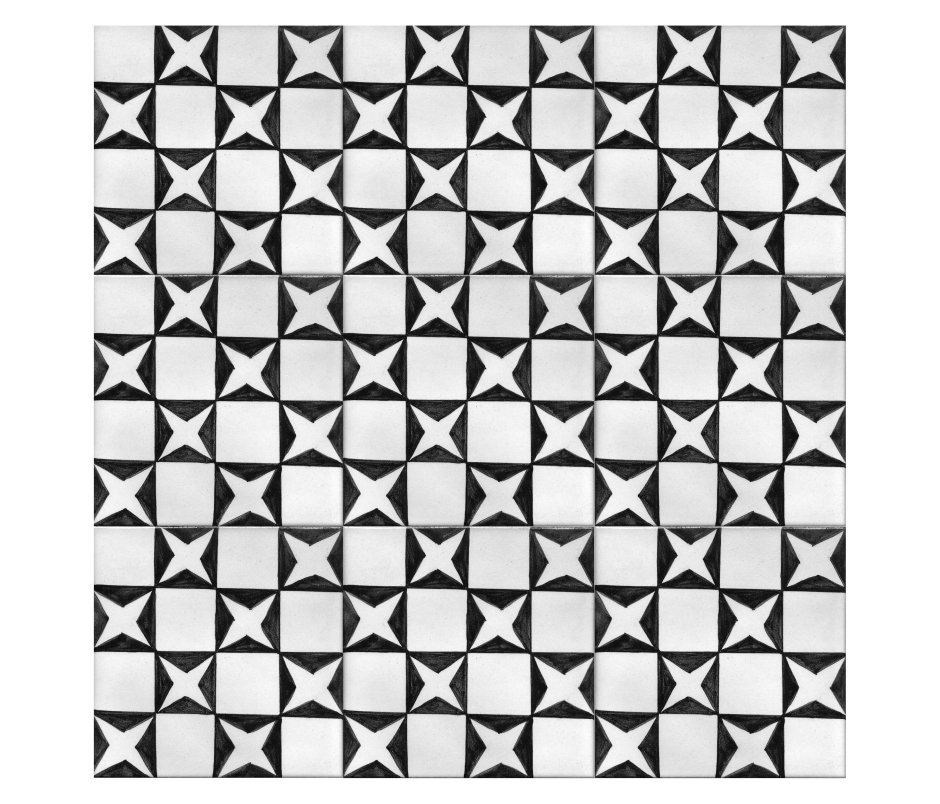 Черно белая плитка треугольники