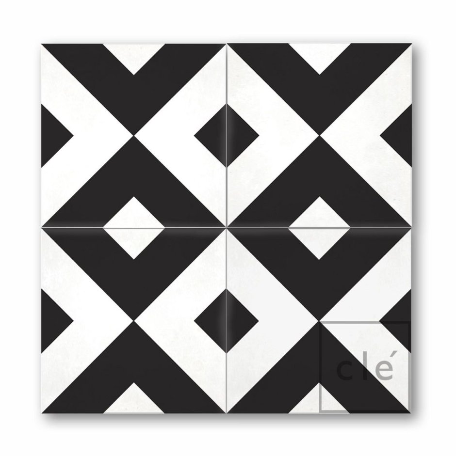 Плитка черно белая геометрия