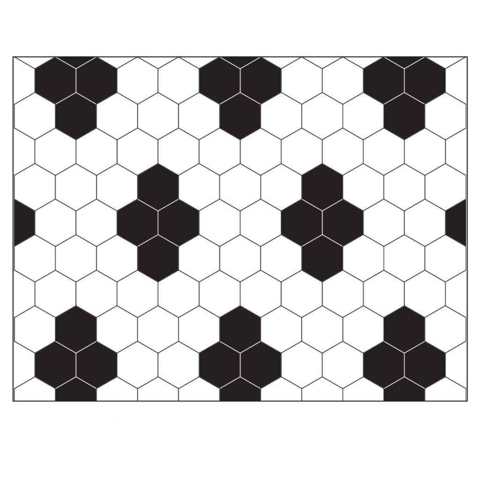 Схема раскладки шестигранной плитки