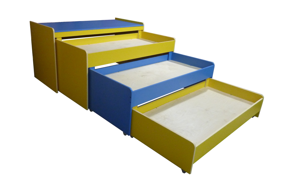 Кровать трехъярусная выкатная Омега