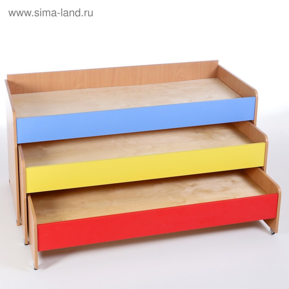 Кровать детская 3-ярусная выкатная 1480х652х720