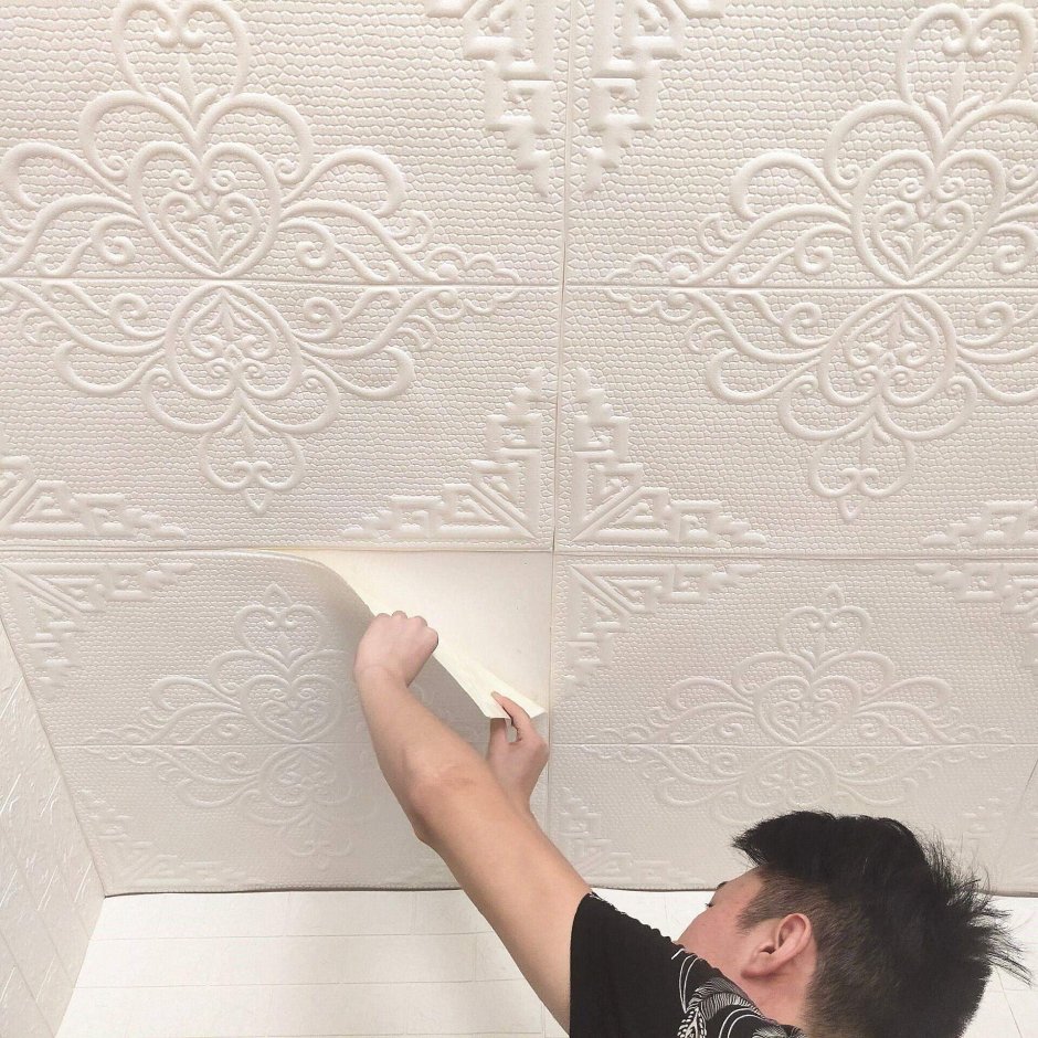 Самоклеющиеся 3д панели для потолка