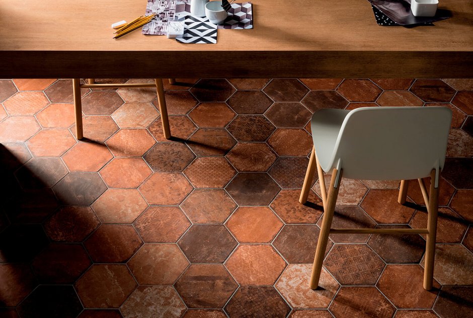 Керамогранит Гексагон терракота