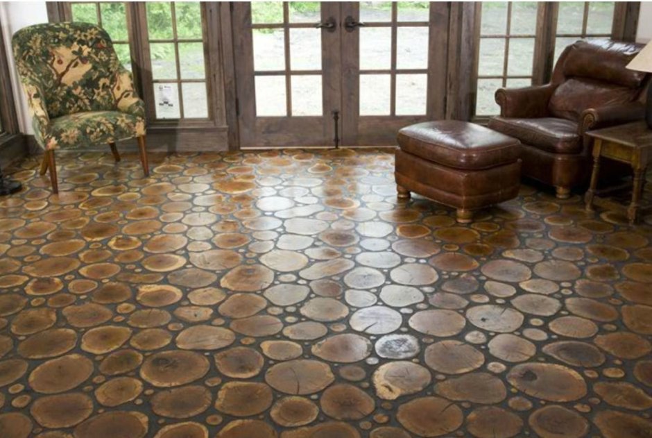 Пол из спилов