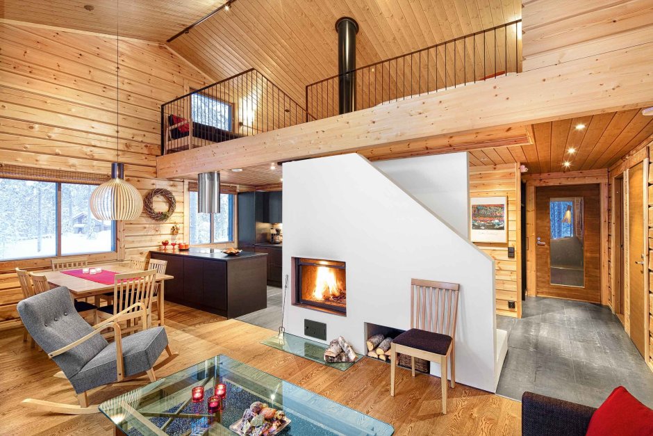 Проект кухни-гостиной в частном доме