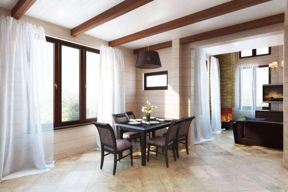 Финский коттедж интерьер