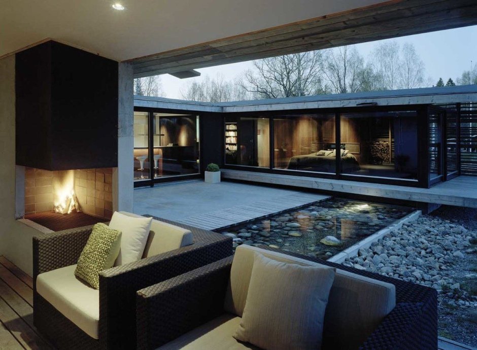 Каркасный дом без потолка