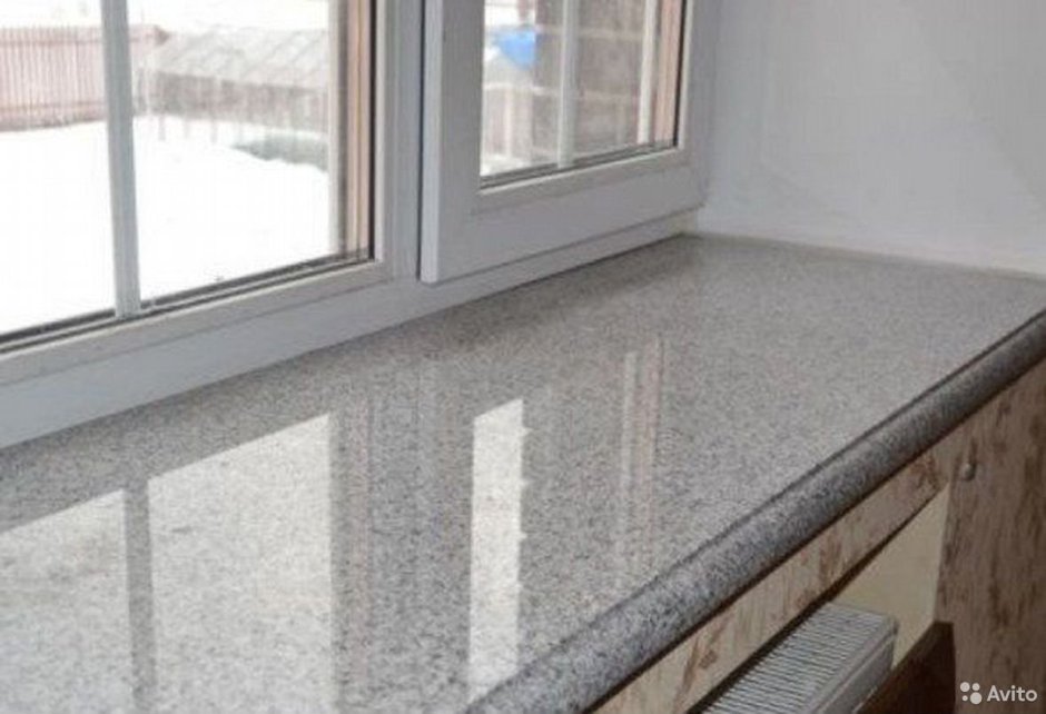 Подоконники из гранита Белла Вайт