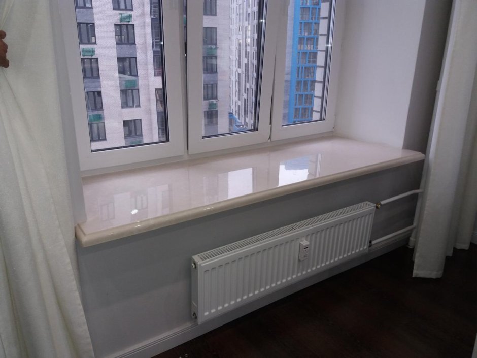 Подоконник Данке белый глянец