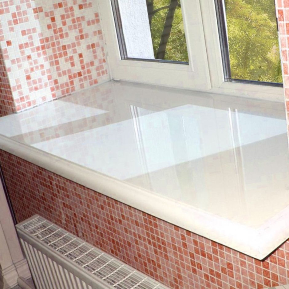 Подоконник кварцевый агломерат кромка